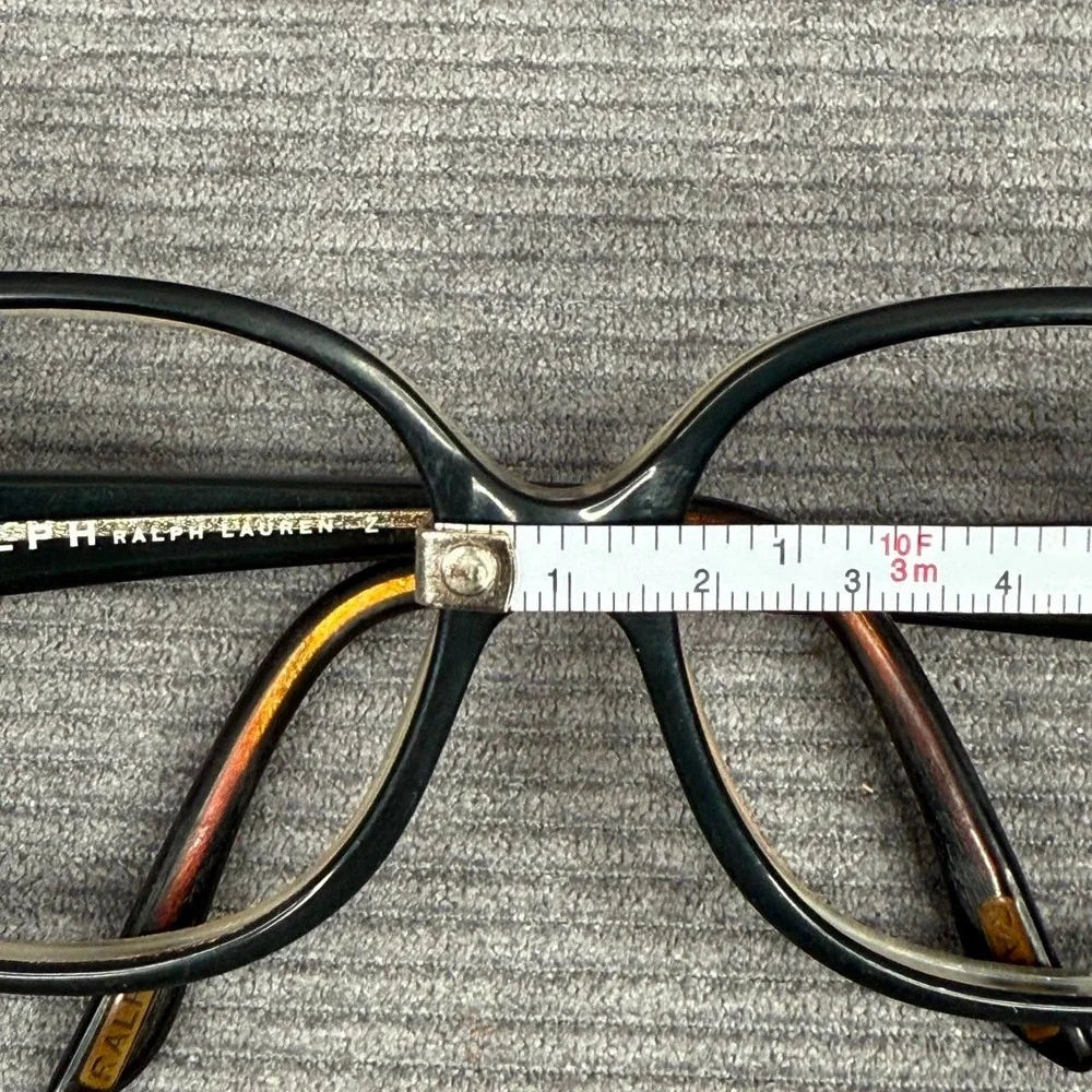 Ralph Lauren RA5102 Black Tortoise Rectangular Y2k Eyeglasses Frames 56-15-130
